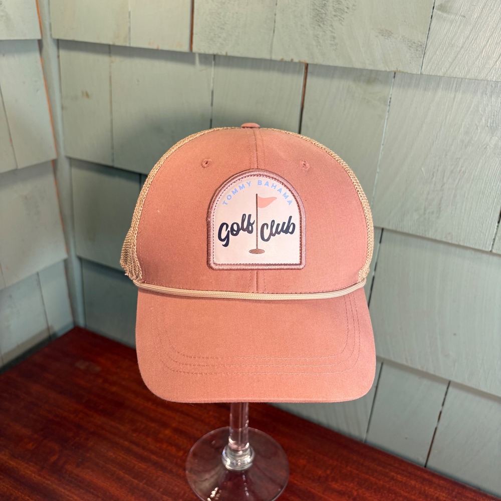 Tommy Bahama Golf Club Trucker Hat Pink Mesh Snapback Rope Cap Mens Womens
